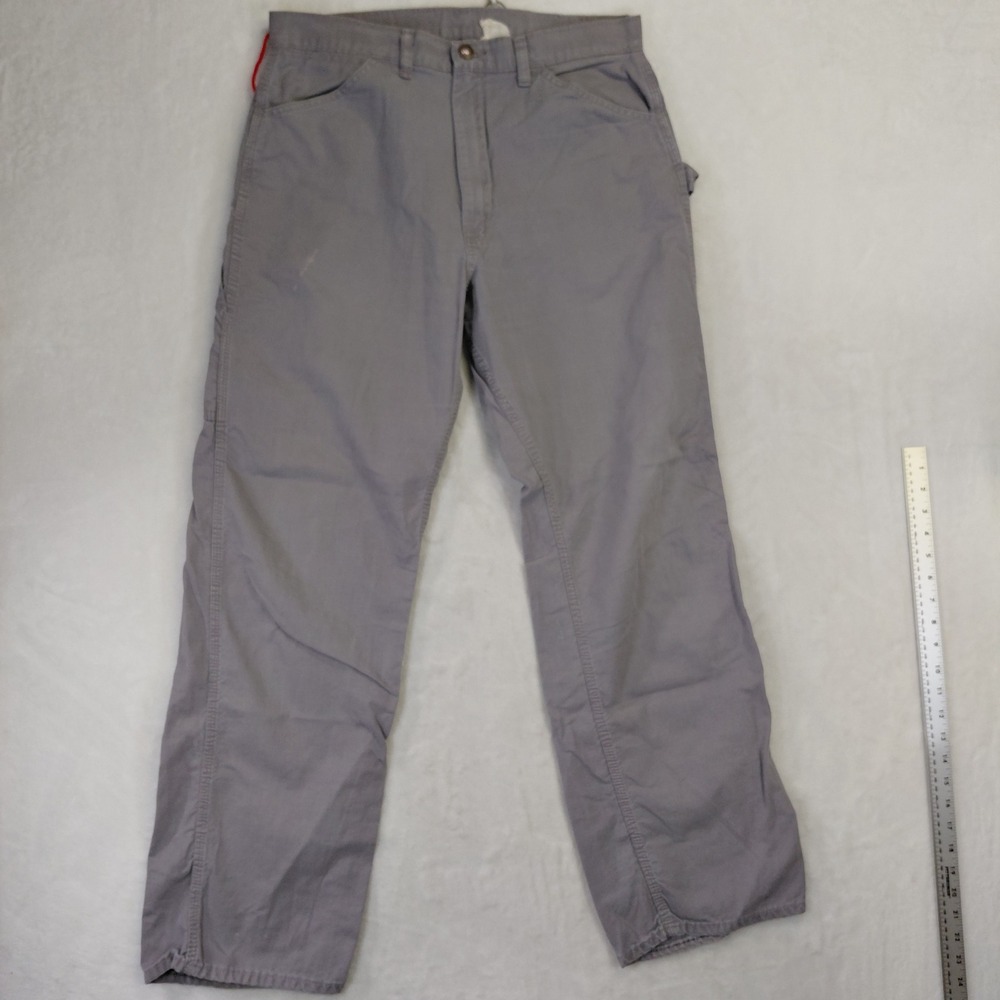 Vintage Dee Cee Gray Carpenter Pants Made in USA Mens 33x32 Utility Workwear